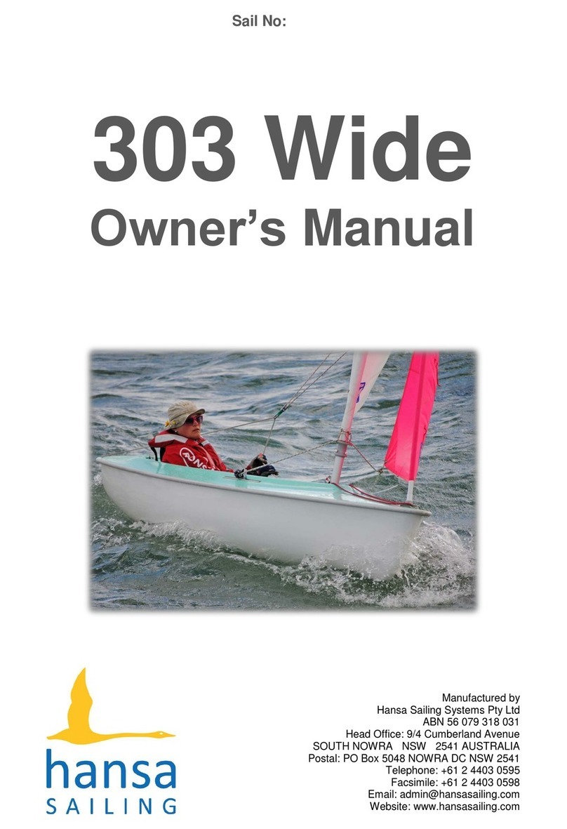 Hansa Sailing 303 Wide owner's manual