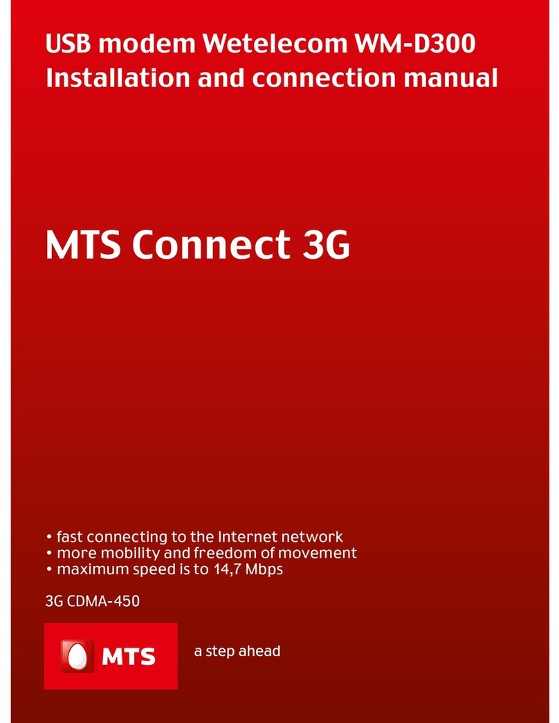 Wetelecom WM-D300 Installation and connection manual