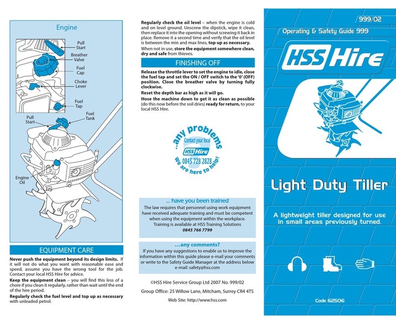 HSS Hire 999/02 Operating & safety guide