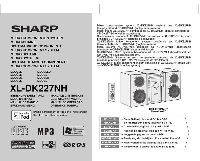 Sharp XL-DK227NH User manual