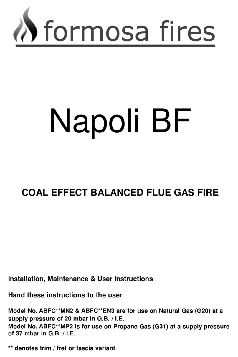 Formosa Napoli BF Installation, maintenance & user instructions Formosa Napoli BF Installation, maintenance & user instructions
