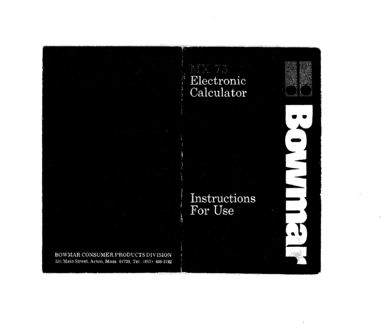 Bowmar MX75 User manual