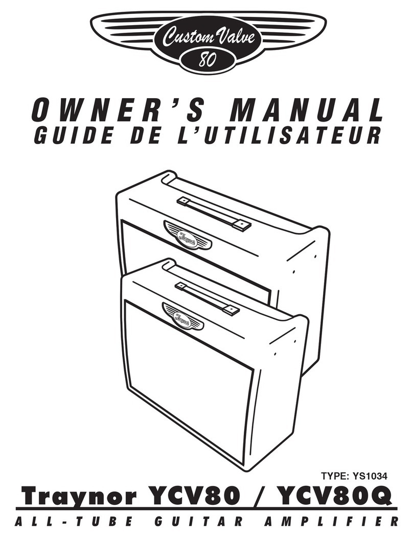 Custom Valve 80 Traynor YCV80 owner's manual