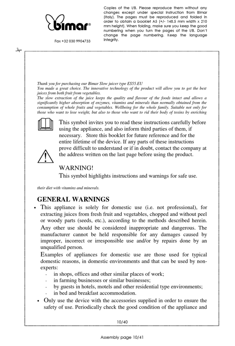 Bimar ES55 manual