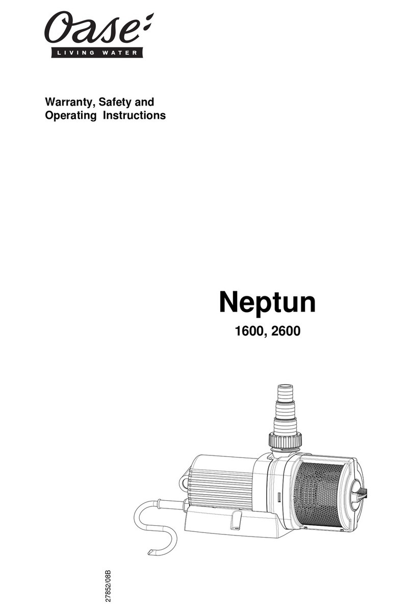 Oase Neptun 1600 Warranty, safety and operating instructions