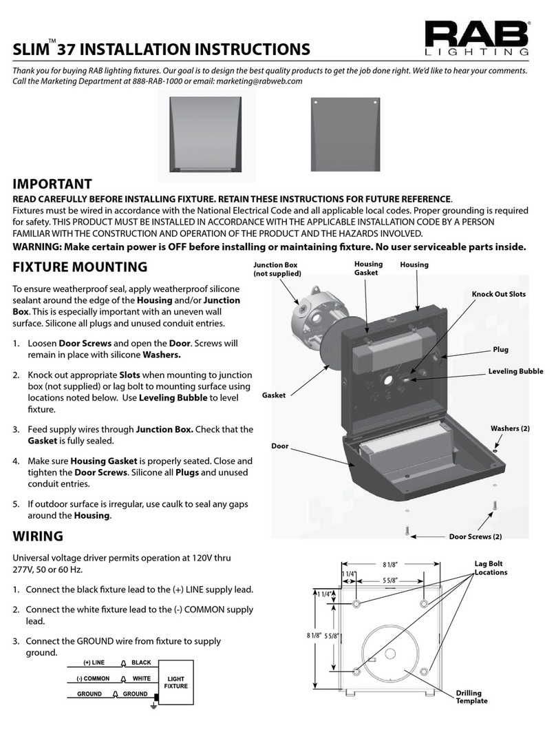 RAB Lighting SLIM 37 installation instructions