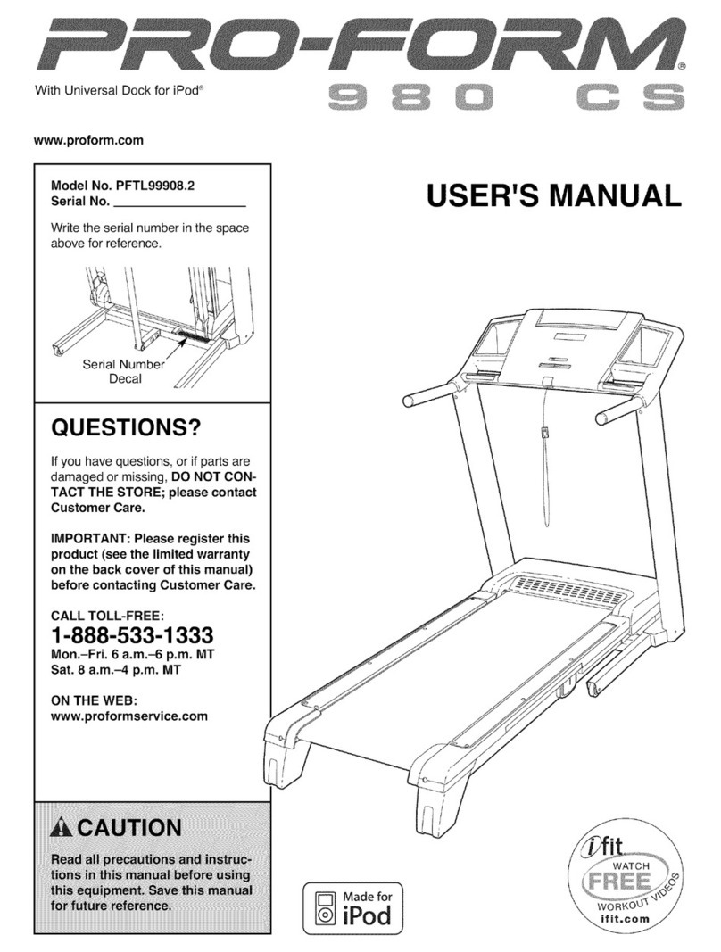 Pro-Form 980 CS User manual