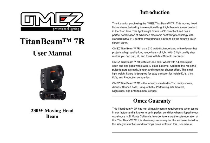 OMEZ LIGHTING titanbeam 7R user manual