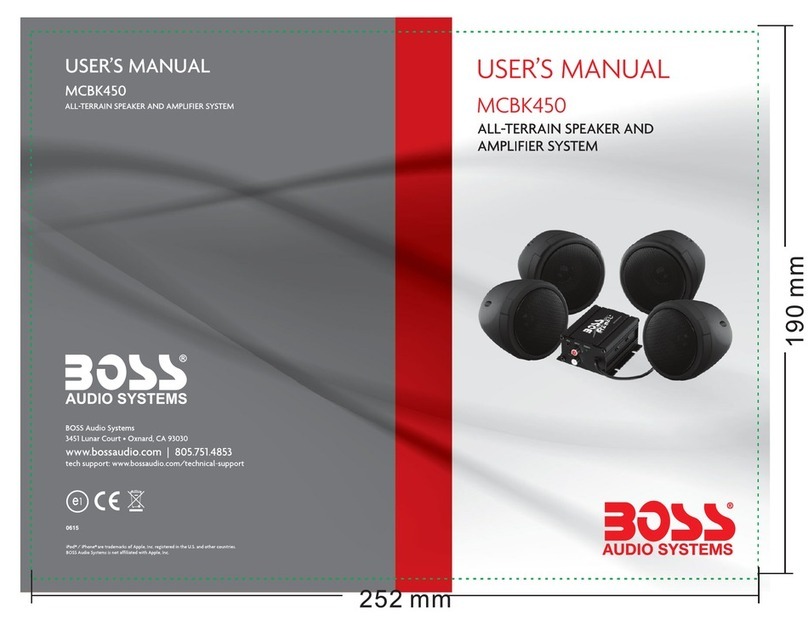 Boss Audio Systems MCBK450 User manual Boss Audio Systems MCBK450 User manual