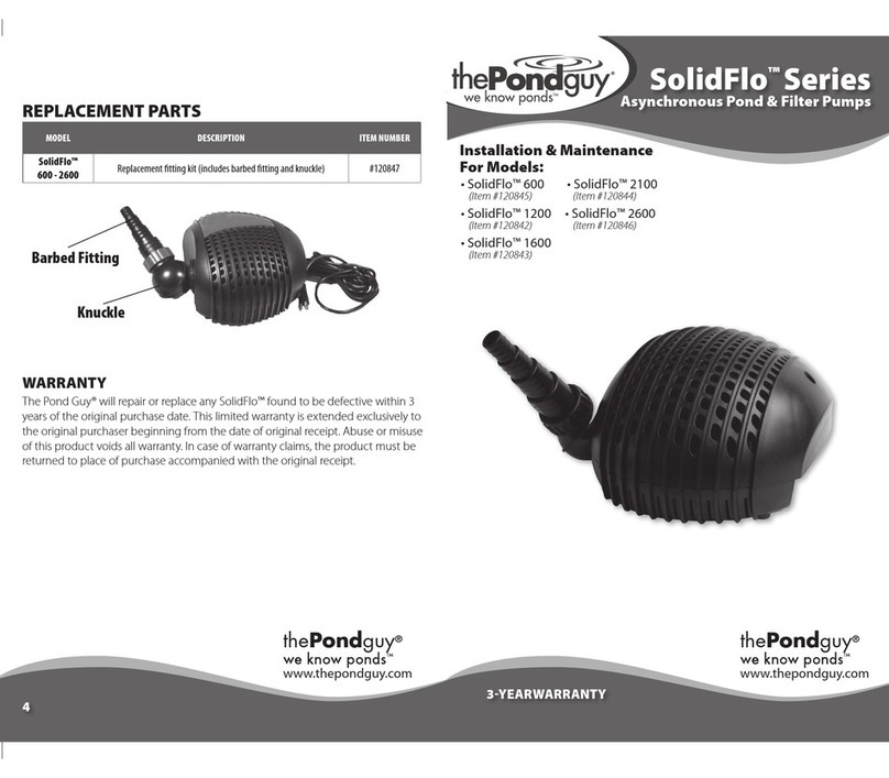ThePondguy SolidFlo 600 Installation & maintenance