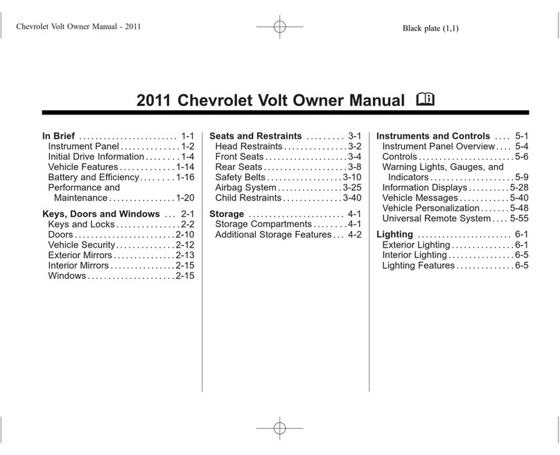 Chevrolet 2011 Volt owner's manual