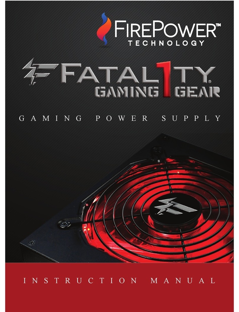 Fire Power Fatal1ty OCZ-FTY550W instruction manual