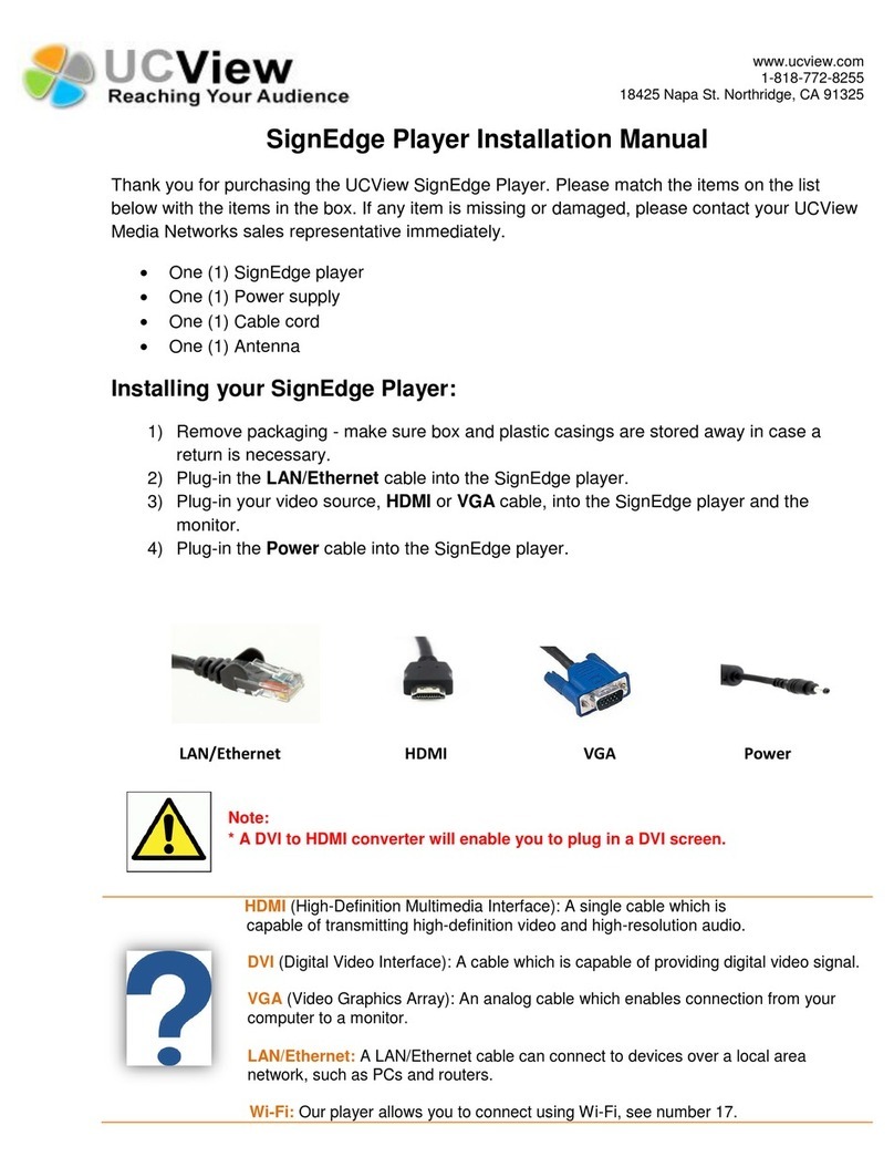 UCView SignEdge installation manual