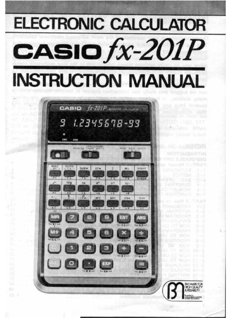 Casio FX-201P User manual