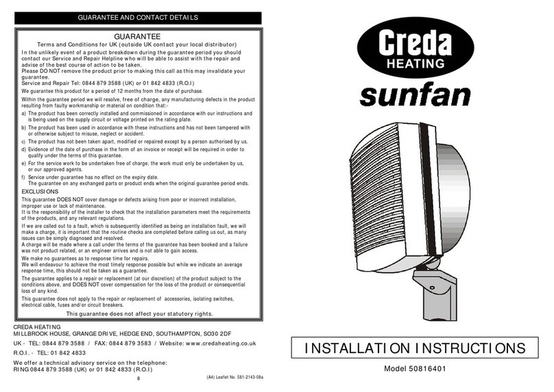 Creda SF3 installation instructions