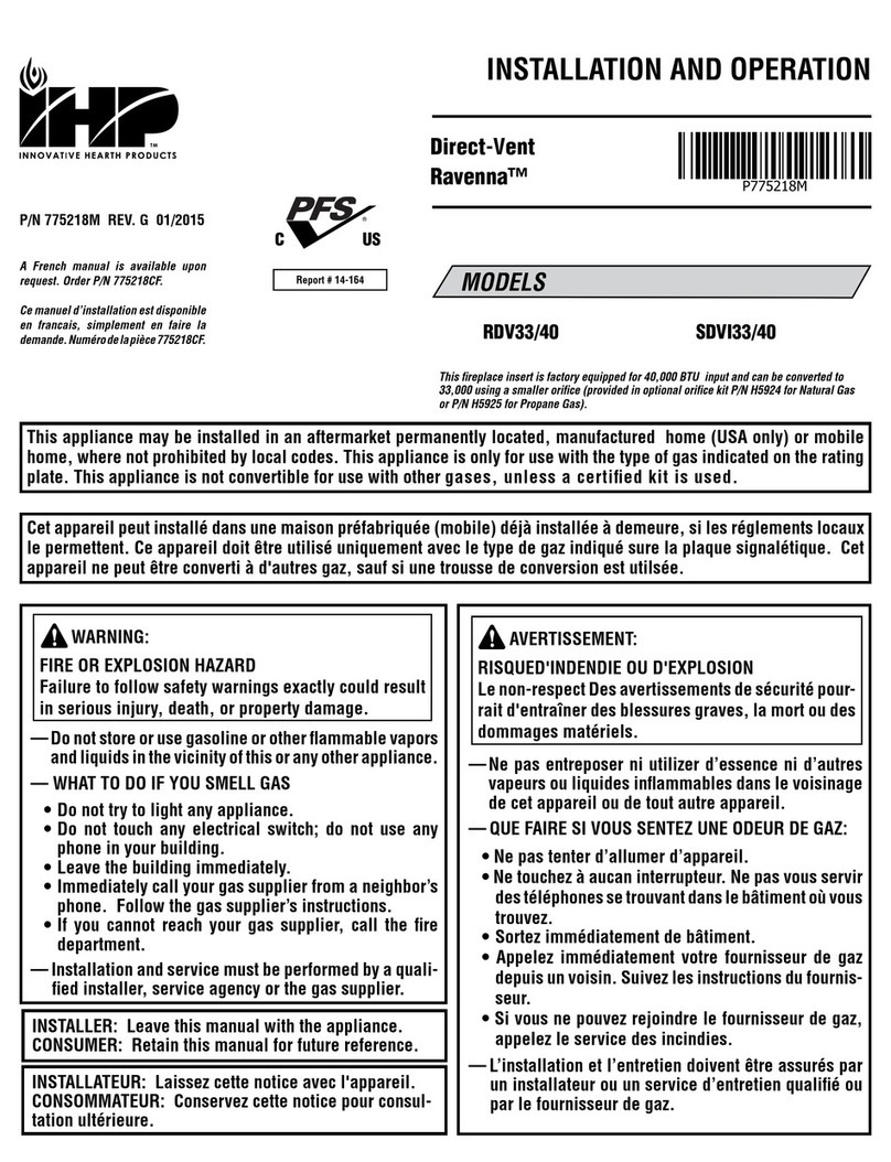 IHP Ravenna RDV33 Owner's manual