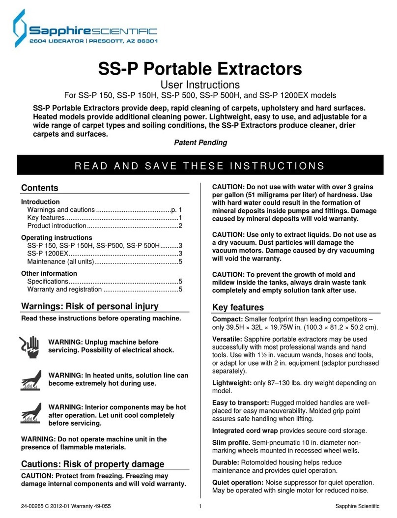 SapphireScientific SS-P 150 User instructions