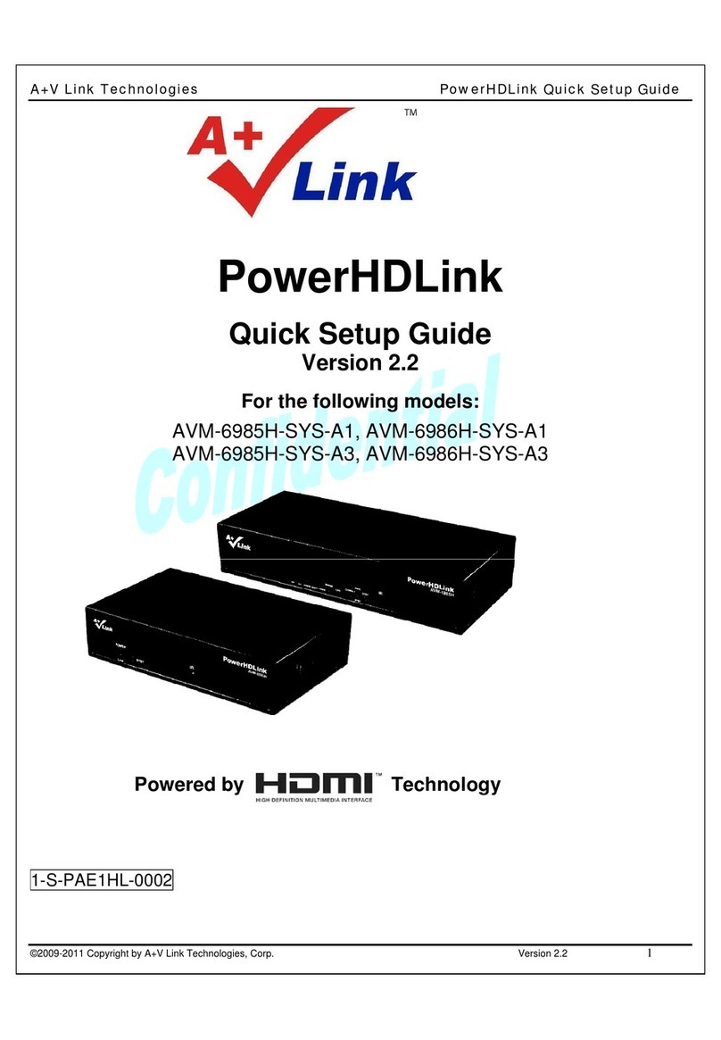 AVLink PowerHDLink AVM-6985H-SYS-A1 User manual