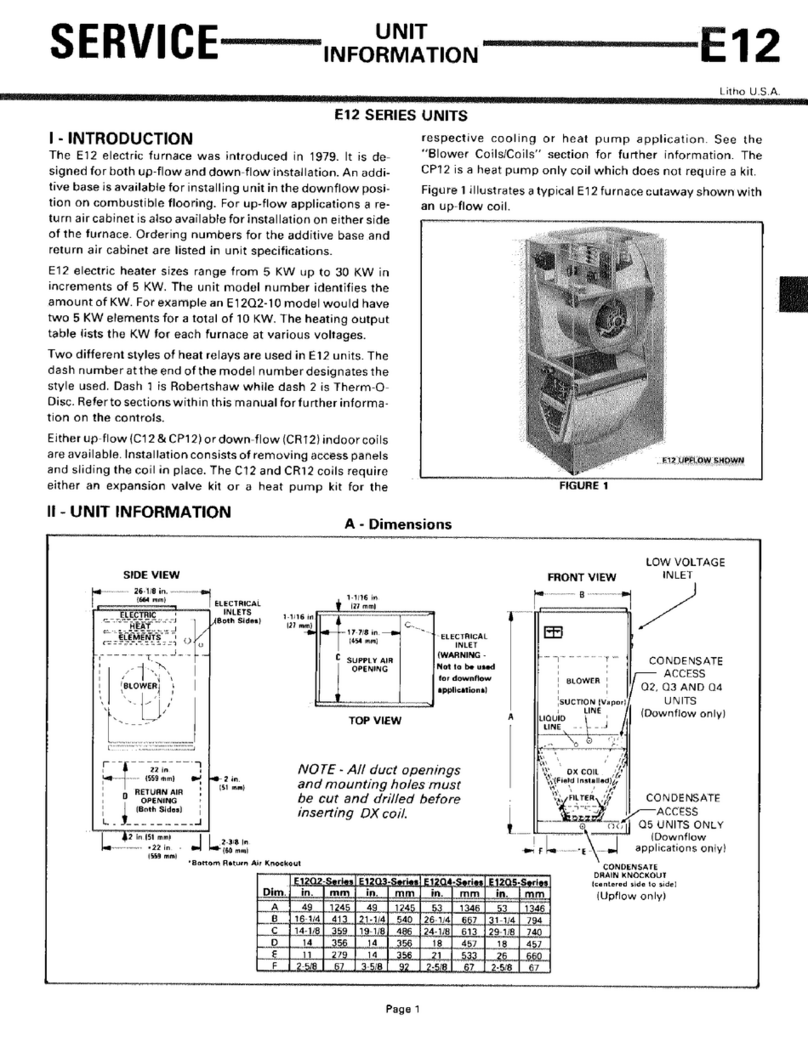 Lennox E12Q2-05 Operating and installation instructions