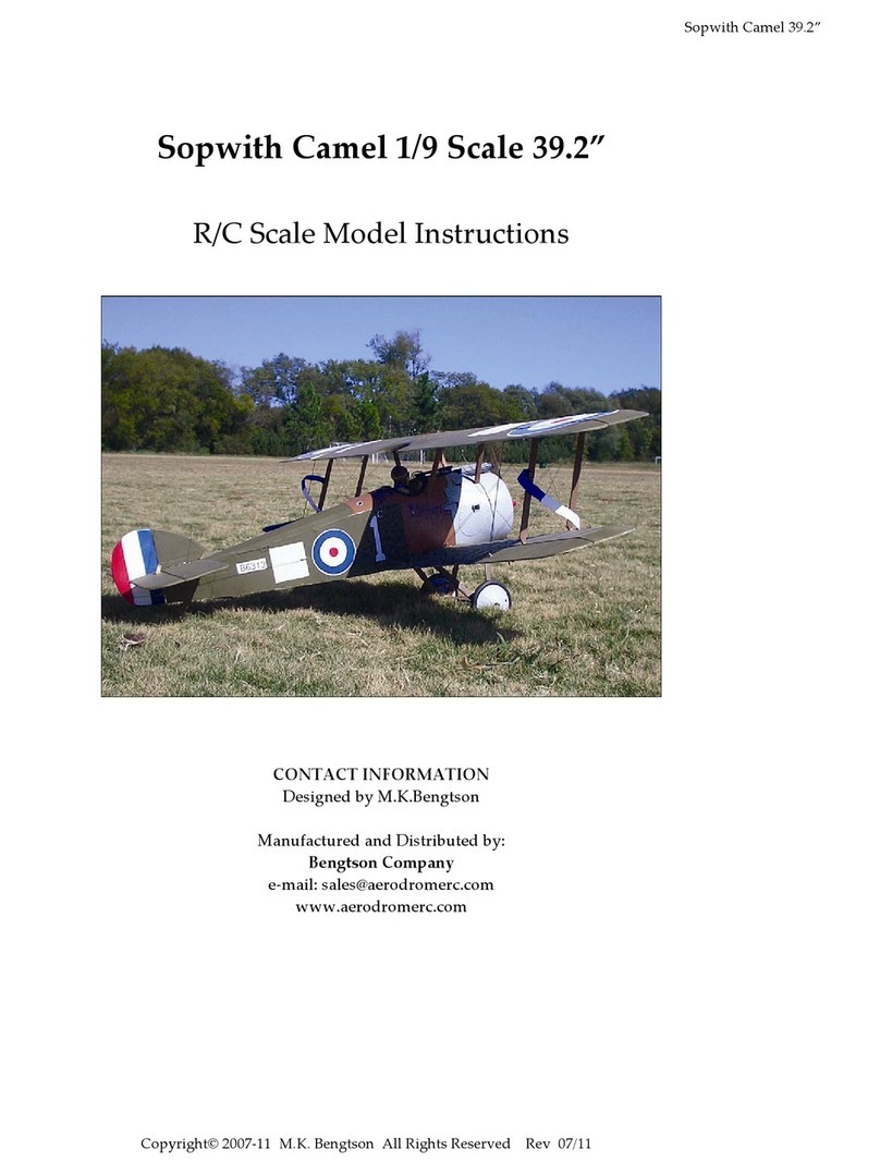 Bengtson Company Sopwith Camel 1/9th Scale instructions