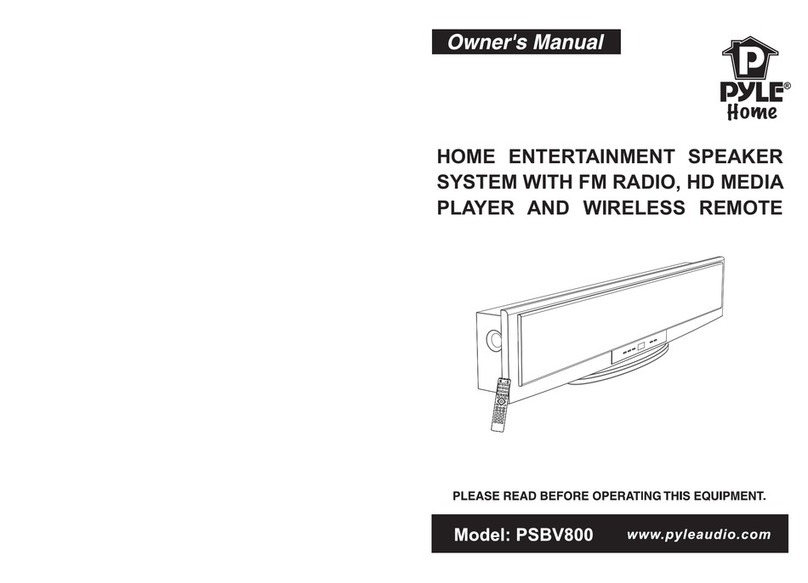 PYLE Audio PSBV800 User manual