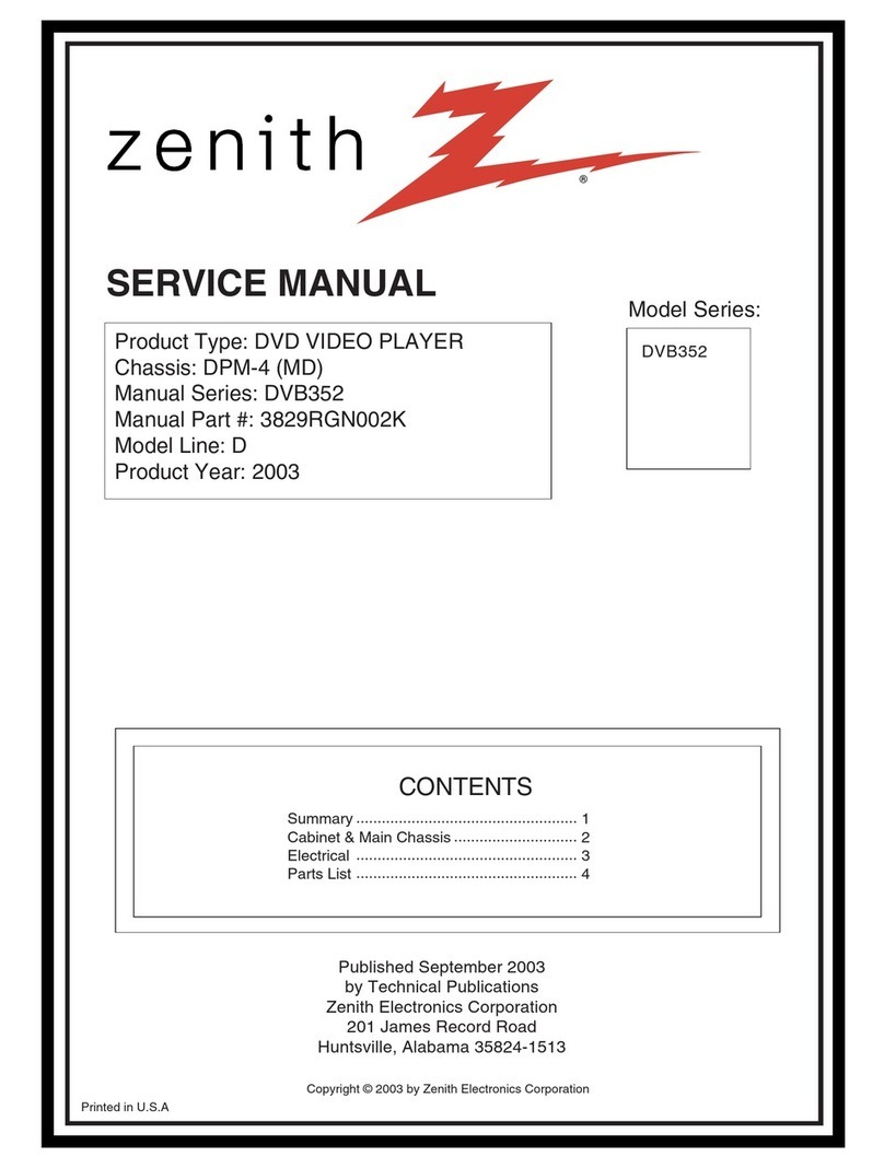 Zenith DVB352 User manual