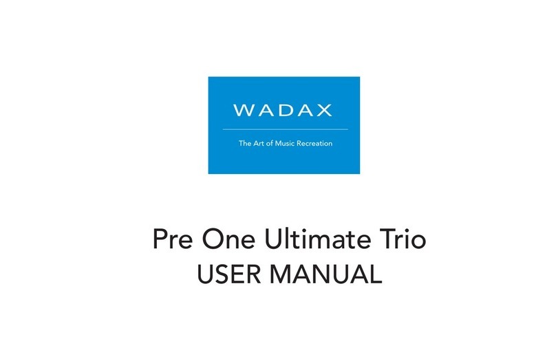 Wadax Pre One Ultimate Trio user manual