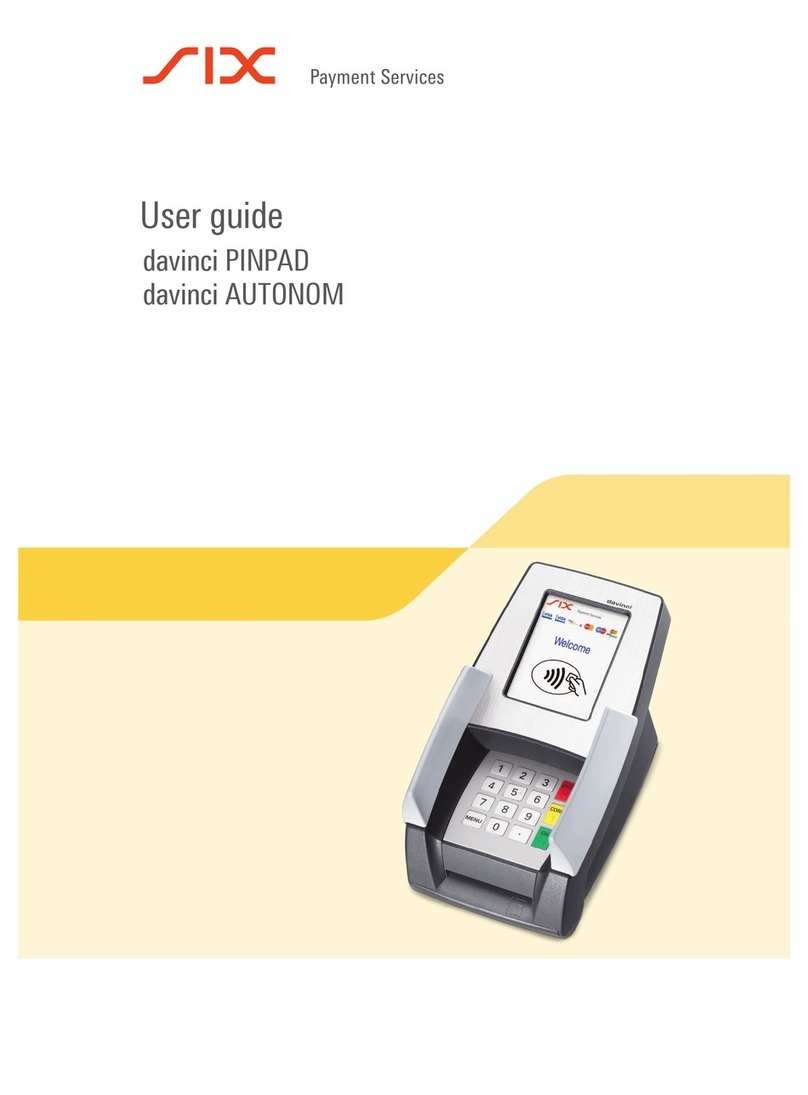 SIX Payment Services davinci PINPAD user guide