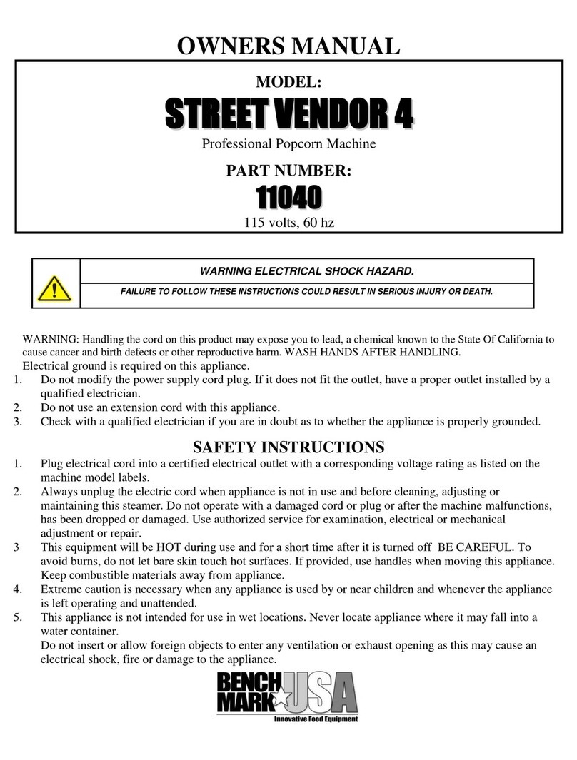 Benchmark STREET VENDOR-4 owner's manual