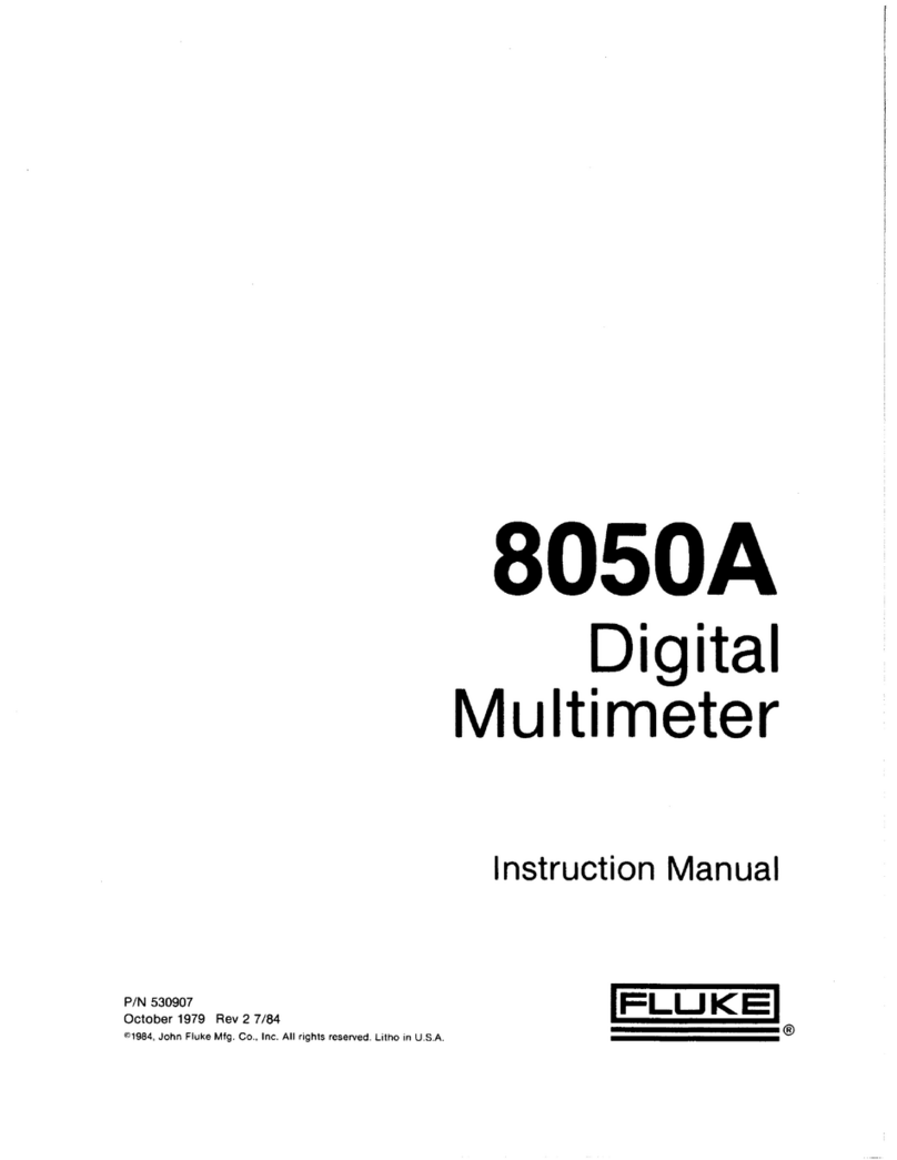 Fluke 8050A User manual