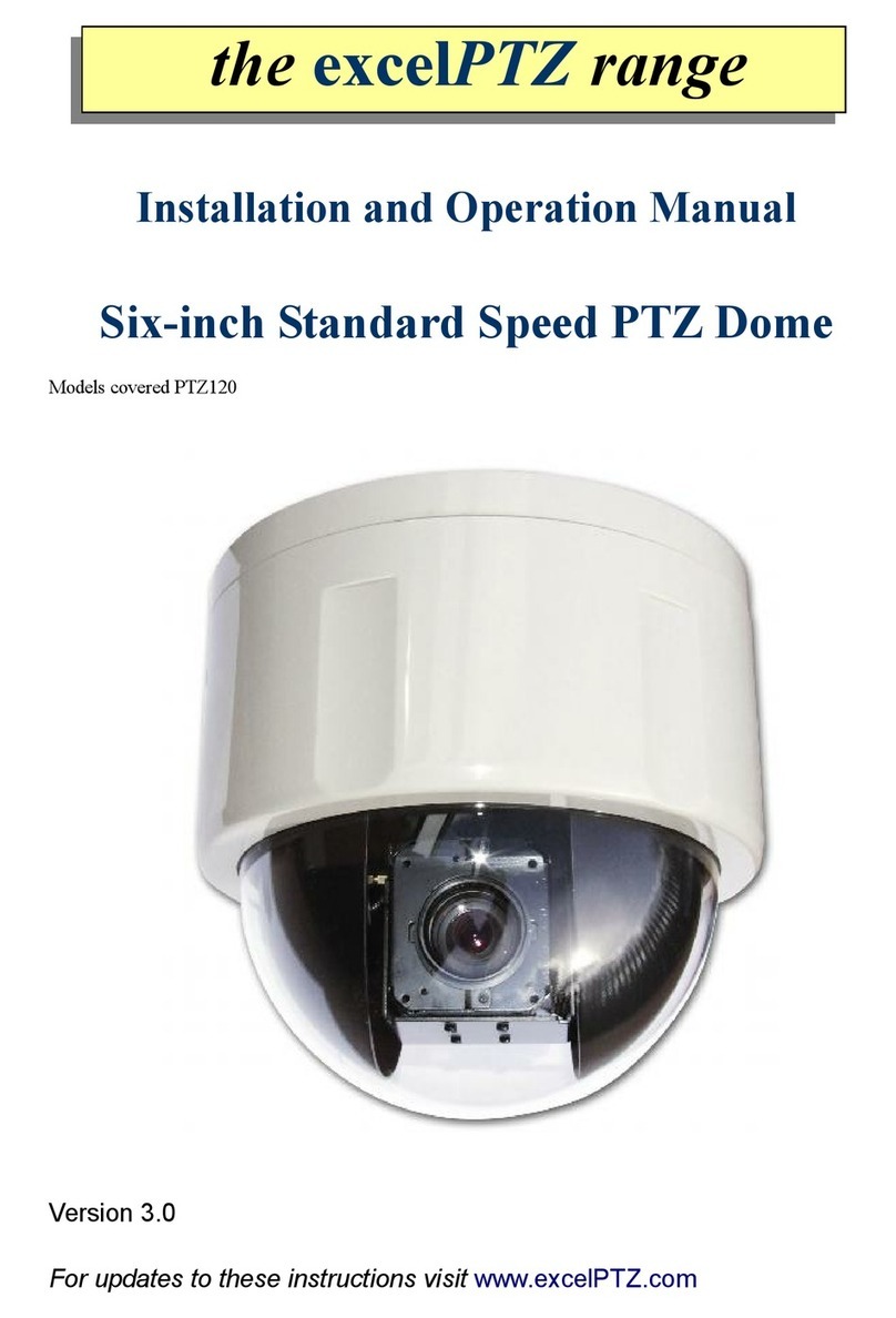 excelPTZ PTZ120 Installation and operation manual