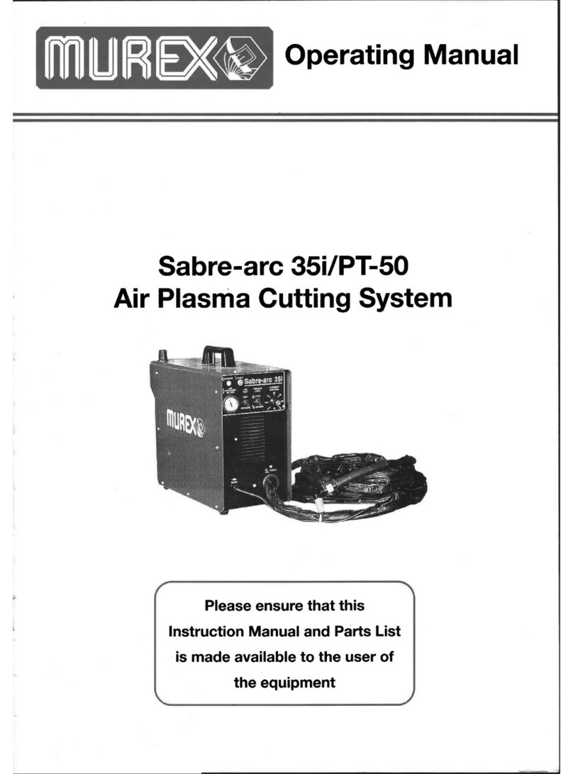 Murex SABRE-ARC 35i/PT-50 operating manual