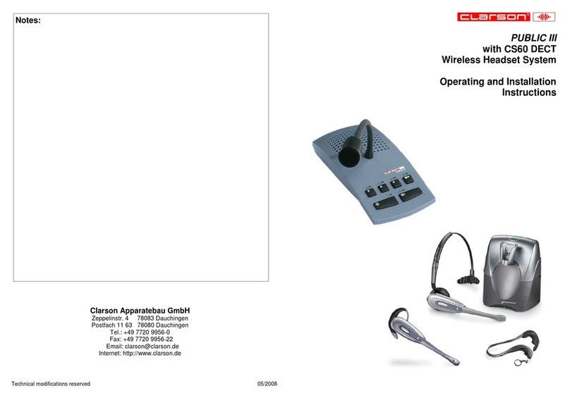 Clarson PUBLIC III User manual