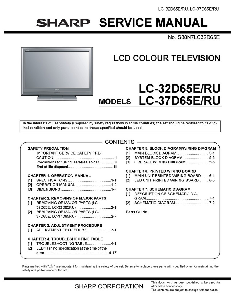 Sharp LC-32D65E User manual