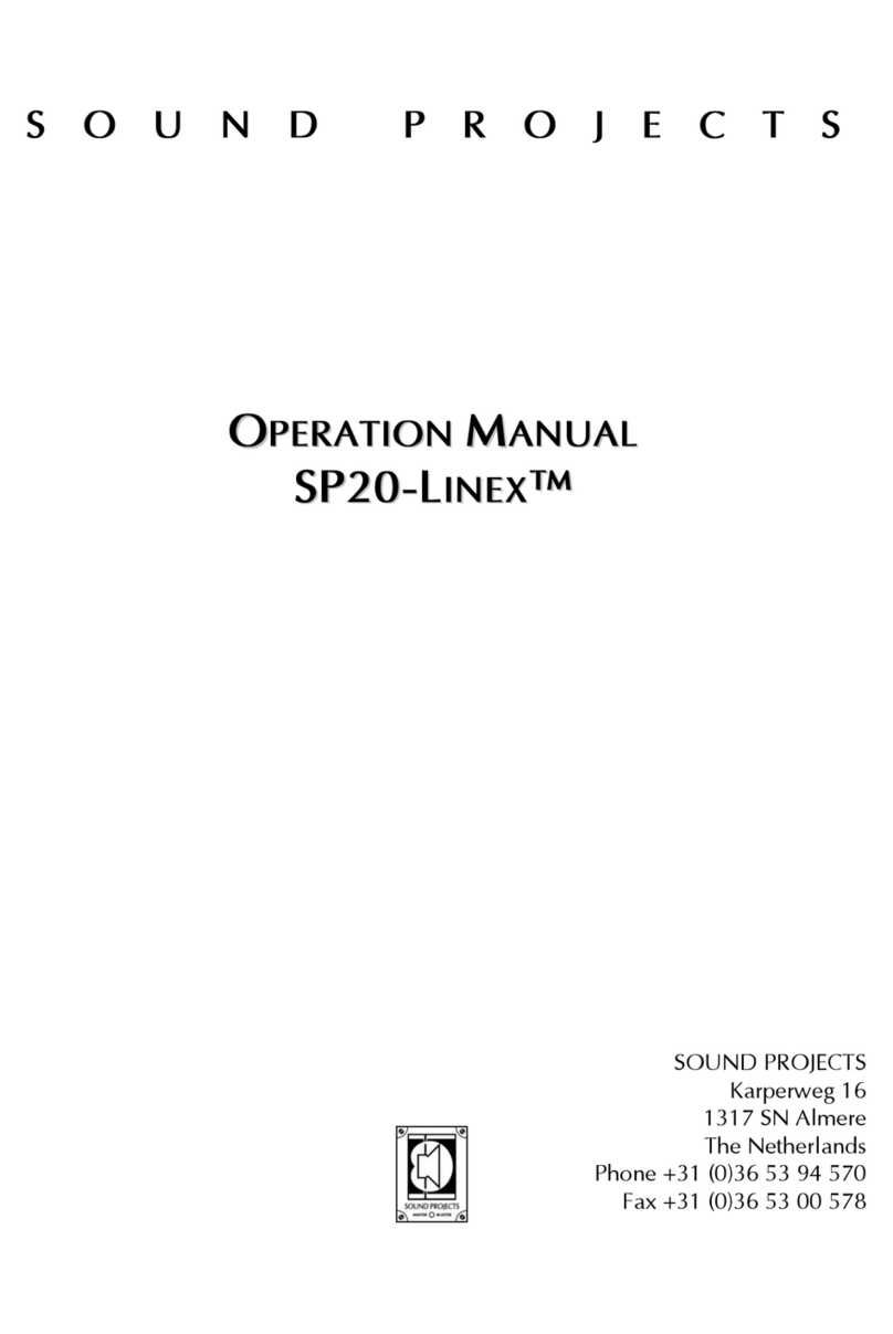 Sound Projects SP20-Linex User manual