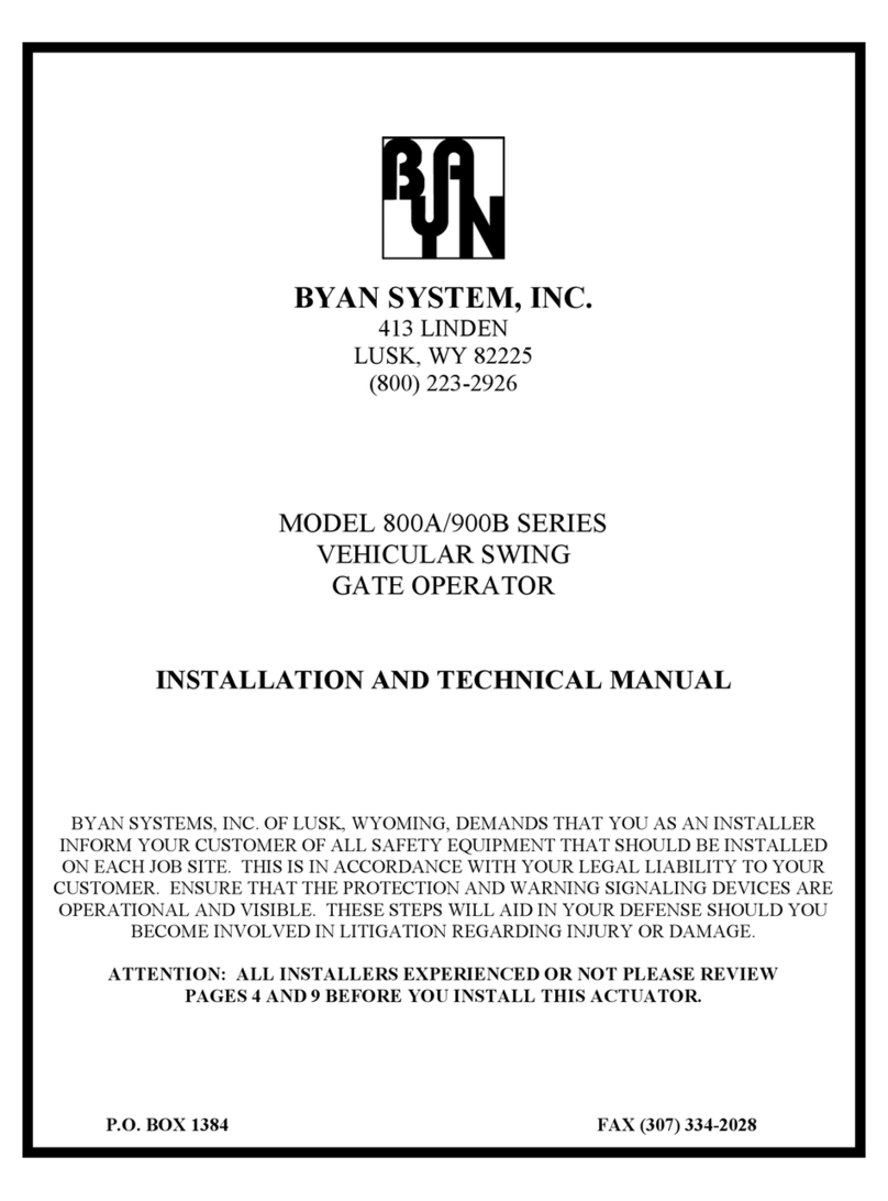 Byan System 800A Series Installation and technical manual Byan System 800A Series Installation and technical manual