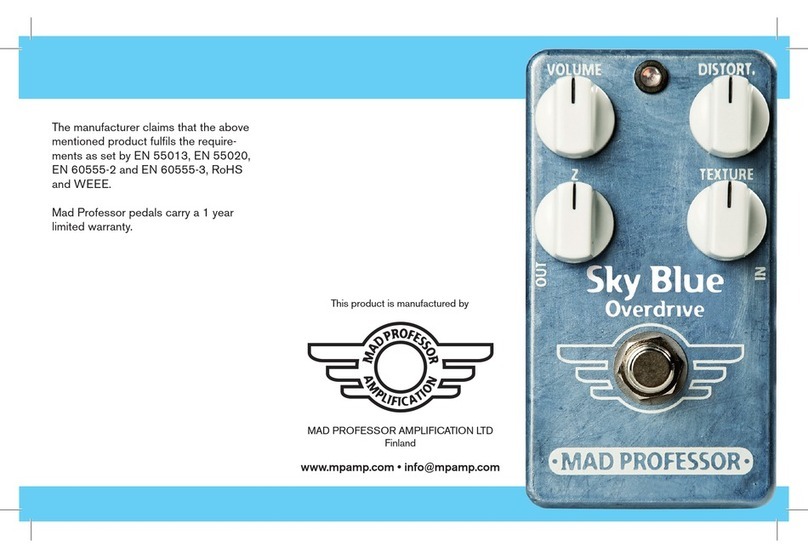 Mad Professor SKY BLUE Overdrive owner's manual