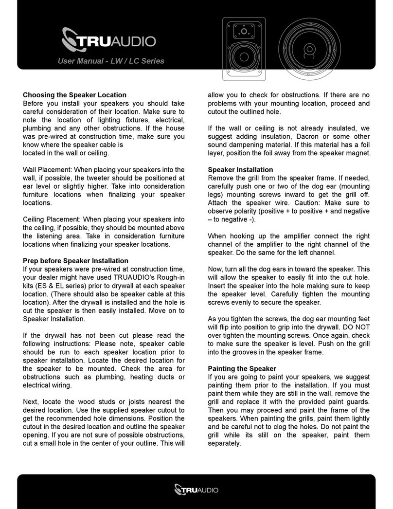 TRU Audio LW Series user manual