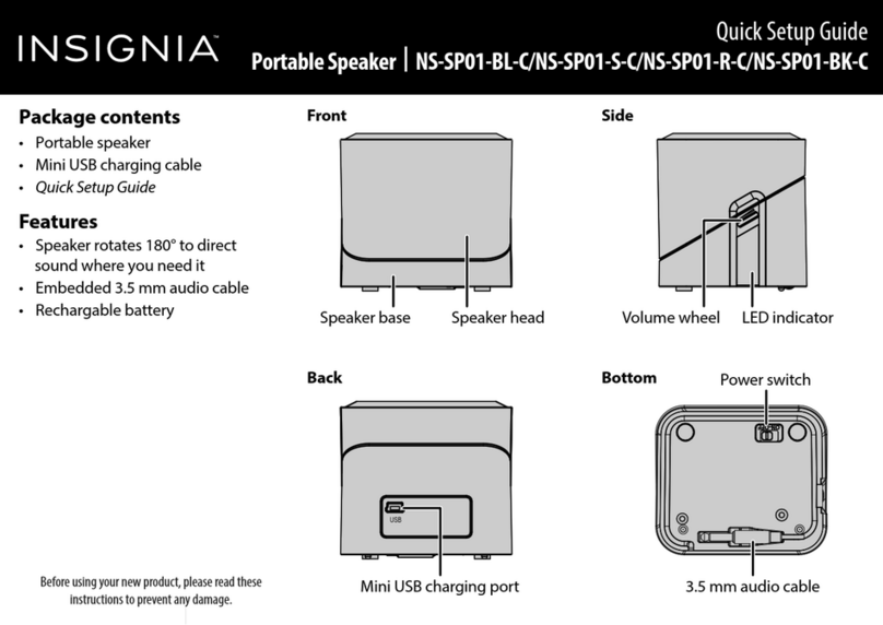 Insignia NS-SP01-BL-C Quick setup guide