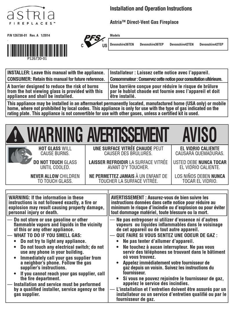 Astria 126730-01 Installation and operation instruction