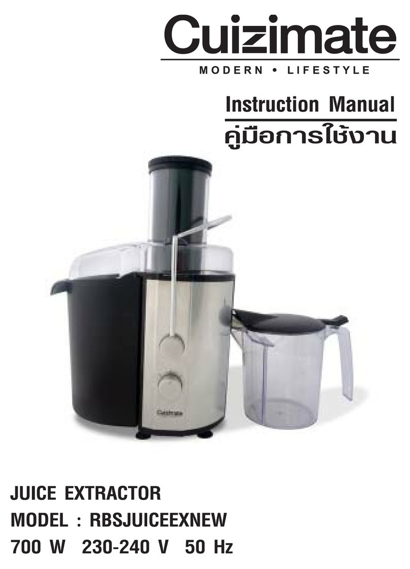 Cuizimate RBSJUICEEXNEW instruction manual