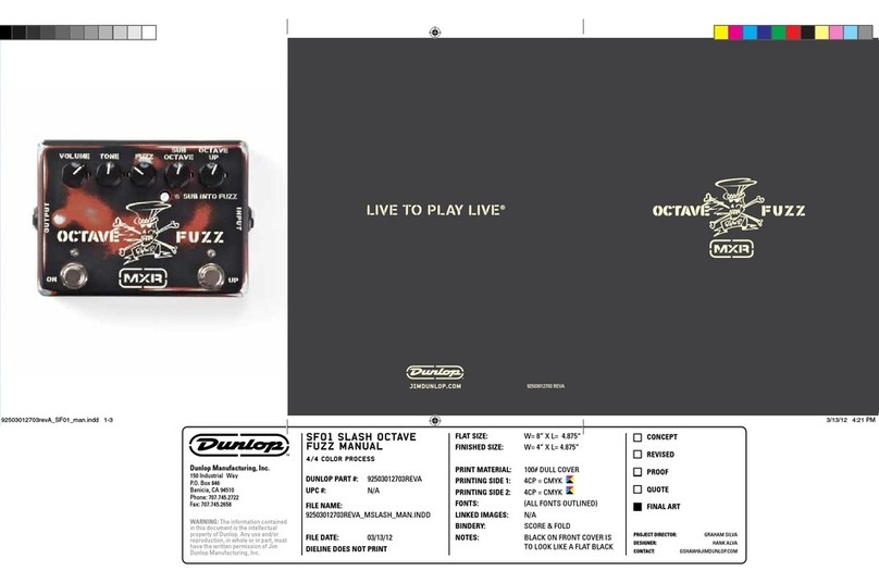 mxr SF01 Octave Fuzz Directions
