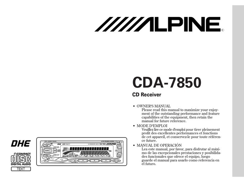 Alpine CDA-7850 User manual