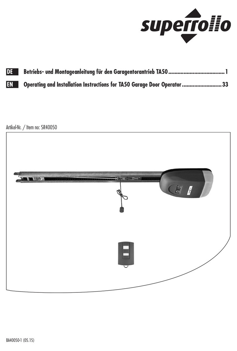 Superrollo TA50 Operating and installation instructions