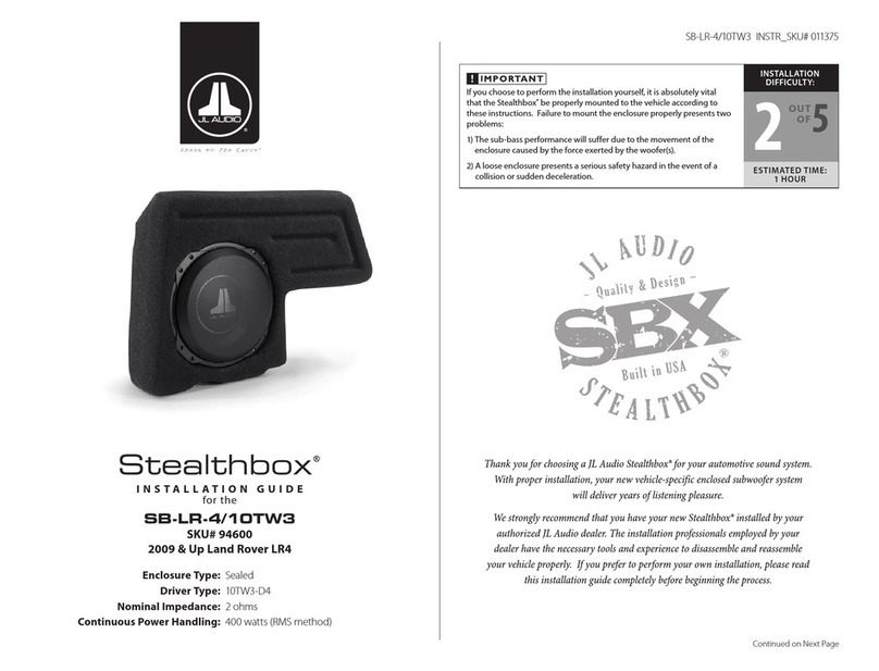 JL Audio SB-LR-4/10TW3 User manual