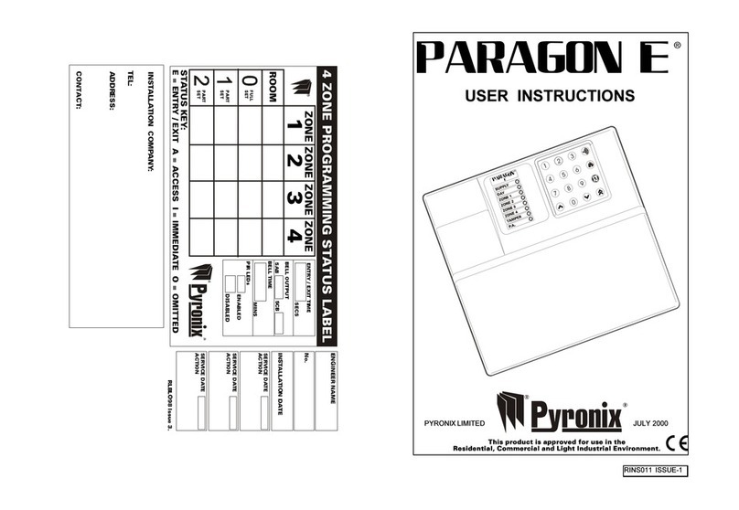 Pyronix Paragon E Installation instructions