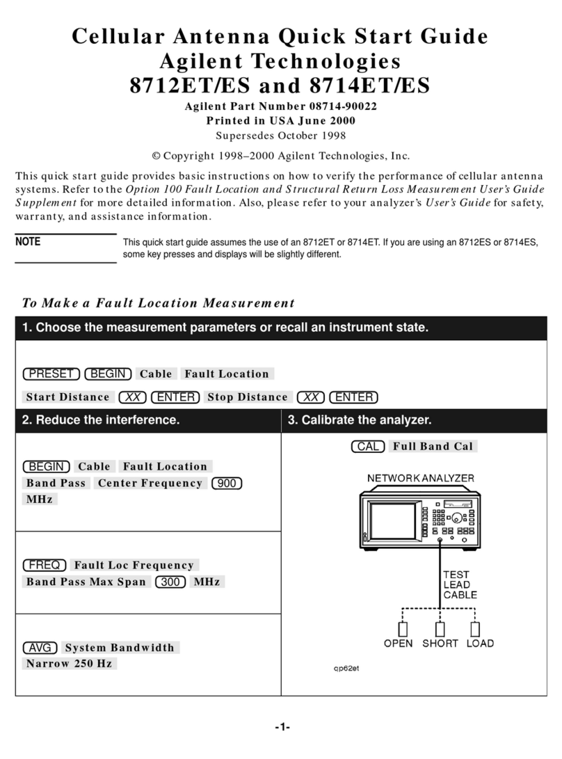 Agilent Technologies 8712ET/ES quick start guide