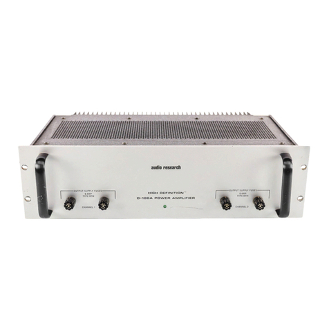 Audio Research D-100 User manual