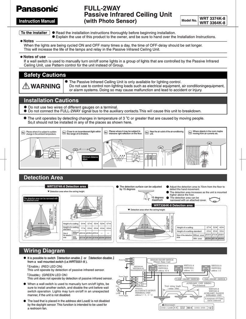 Panasonic WRT 3374K-8 User manual Panasonic WRT 3374K-8 User manual