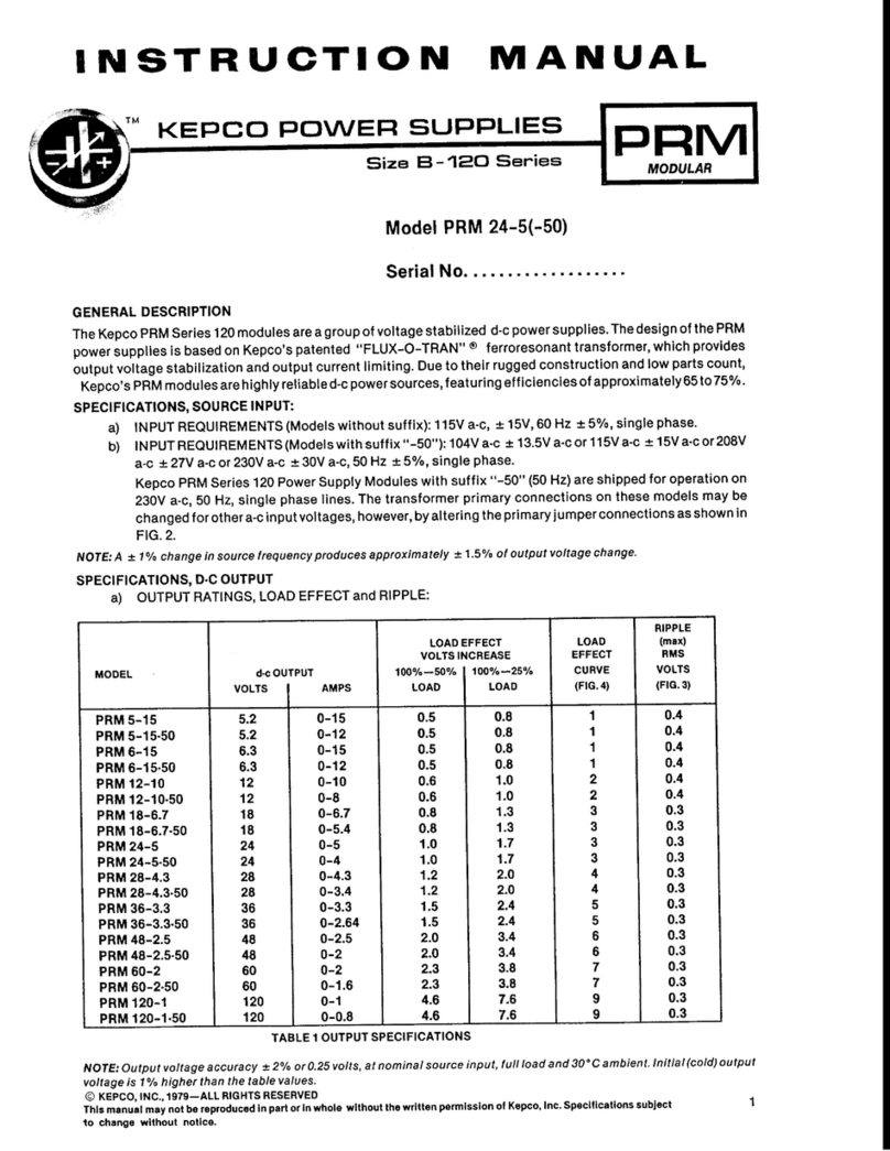 KEPCO PRM 24-5(-50) User manual